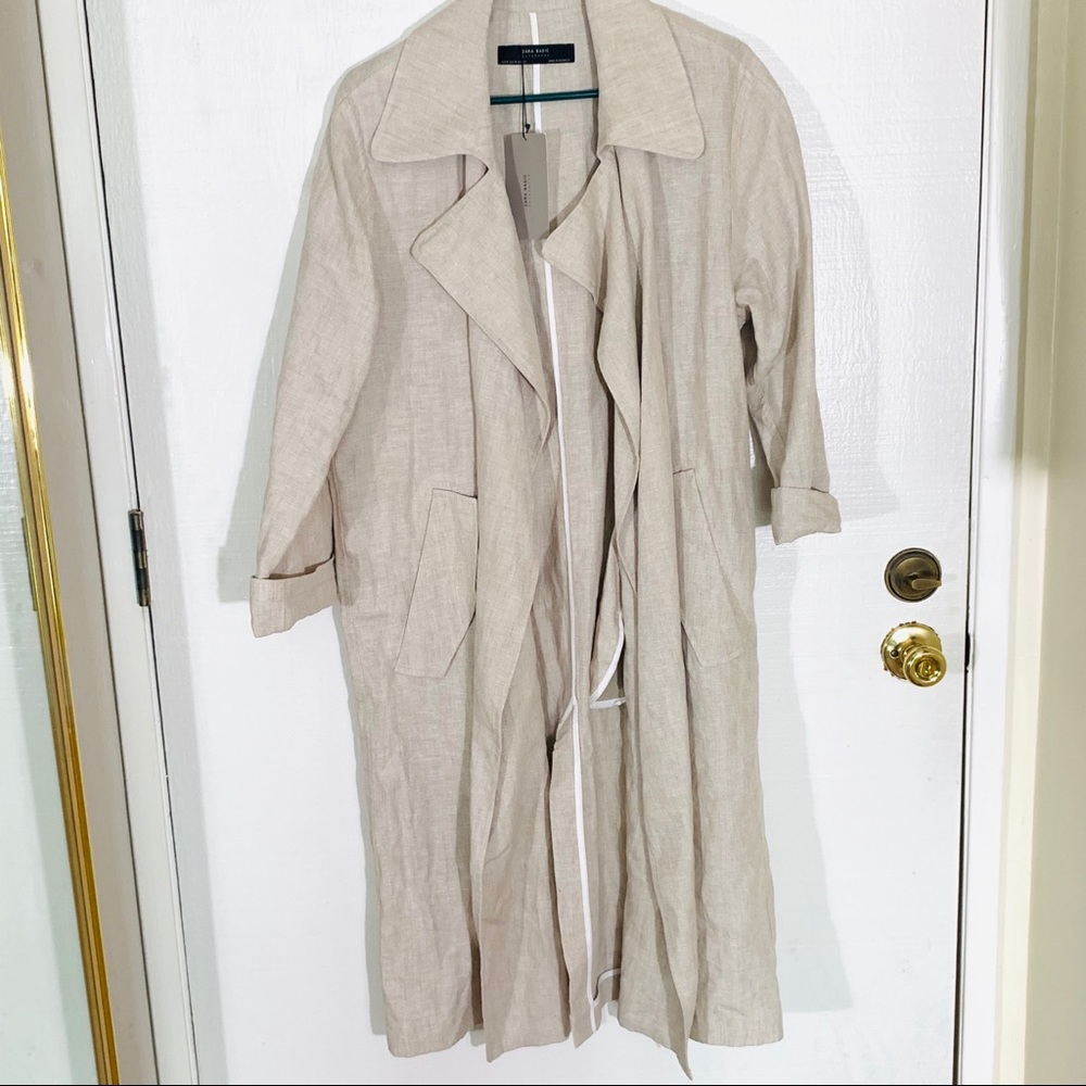 Zara Basic Linen Trench